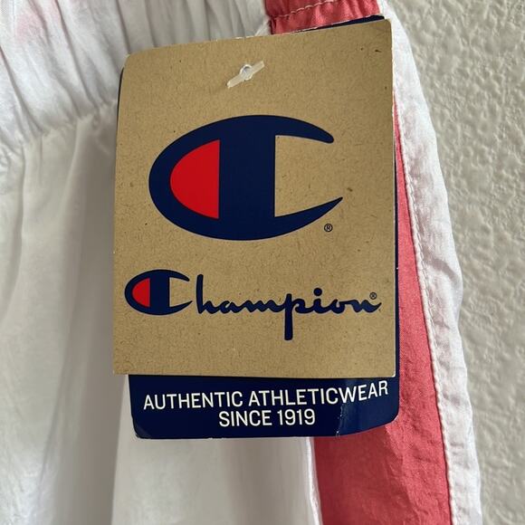 NWT Champion Woven Retro Colorblock Nylon Windbreaker Pants Track Pant Medium - Picture 5 of 9